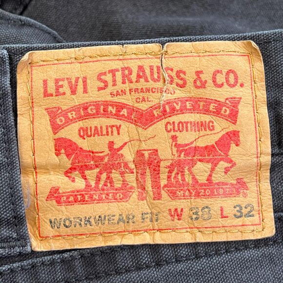 Levi's Straight Leg Black Men's Jeans 38x32 - Picture 6 of 7